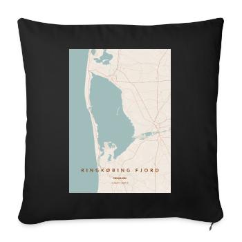 Ringkøbing Fjord Danmark - Sofa pillowcase 17,3'' x 17,3'' (45 x 45 cm) - black - Front
