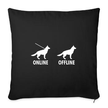 Chiens chiens drôle cadeau chien humain drôle - Housse de coussin décorative 45 x 45 cm - noir - Devant