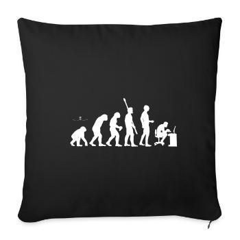 Evolution Nerd - Sofakissenbezug 45 x 45 cm - Schwarz - Vorne