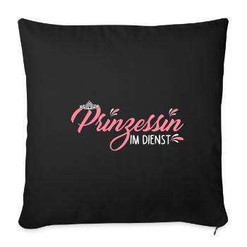 Prinzessin Im Dienst On Duty Krone Geschenk Prinze - Sofakissenbezug 45 x 45 cm - Schwarz - Vorne