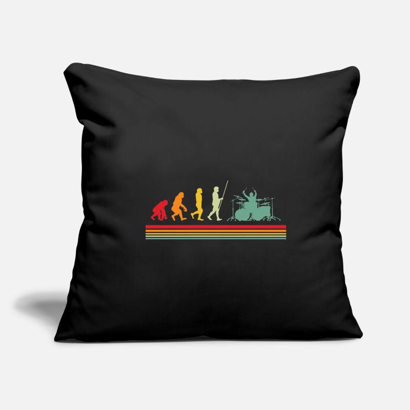 Drummer Evolution Drummer Retro Drums Sofa pillowcase 17,3'' x 17,3'' (45 x 45 cm)