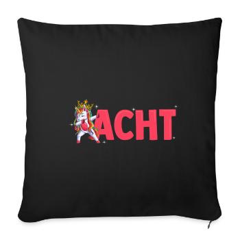 8. Geburtstag Reiterin Geschenk Pferde Fan 8 Jahre - Sofakissenbezug 45 x 45 cm - Schwarz - Vorne