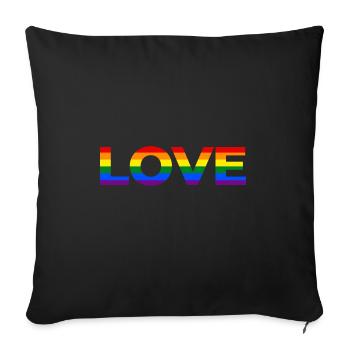 LOVE LGBT - Sofa pillowcase 17,3'' x 17,3'' (45 x 45 cm) - black - Front