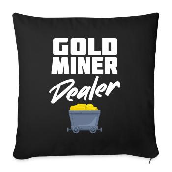 Gold Mining Gold Mine - Sofa pillowcase 17,3'' x 17,3'' (45 x 45 cm) - black - Front