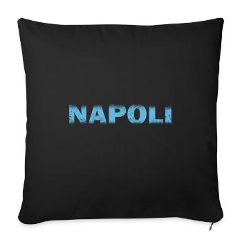 Napoli Naples Italie Italia - Housse de coussin décorative 45 x 45 cm - noir - Devant