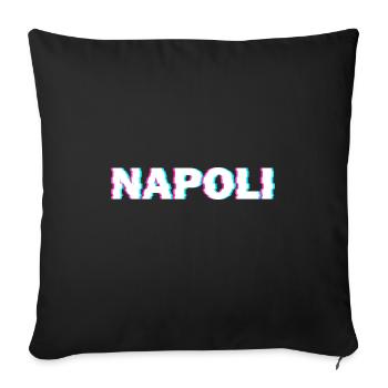 Napoli Naples Italie Italia - Housse de coussin décorative 45 x 45 cm - noir - Devant