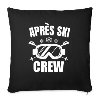 apres ski crew - Boisson - Boisson - Fête - Housse de coussin décorative 45 x 45 cm - noir - Devant