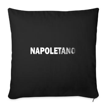 Napoletano Napoli Naples Italy - Sofa pillowcase 17,3'' x 17,3'' (45 x 45 cm) - black - Front