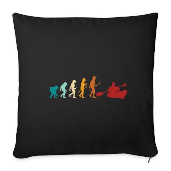 Canoe Kayak Evolution Paddling Canoeist Canoe - Sofa pillowcase 17,3'' x 17,3'' (45 x 45 cm) - black - Front