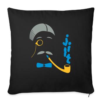 Sir Smoke-A-Lot - Sofa pillowcase 17,3'' x 17,3'' (45 x 45 cm) - black - Front