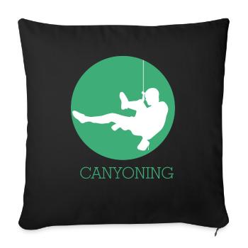 canyoning - Sofa pillowcase 17,3'' x 17,3'' (45 x 45 cm) - black - Front