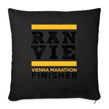 Wien Marathon Finisher - Sofakissenbezug 45 x 45 cm - Schwarz - Vorne