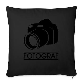 fotograf - Sofakissenbezug 45 x 45 cm - Schwarz - Vorne