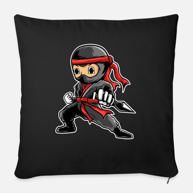 Ninja - Sofakissenbezug 45 x 45 cm - Schwarz