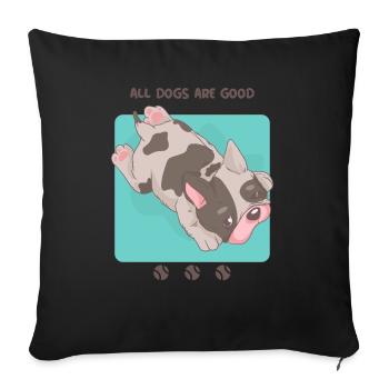 Tous les chiens sont bons - Housse de coussin décorative 45 x 45 cm - noir - Devant