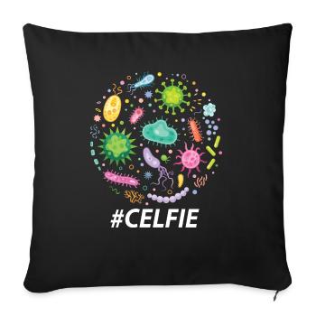 microbiology - Sofa pillowcase 17,3'' x 17,3'' (45 x 45 cm) - black - Front