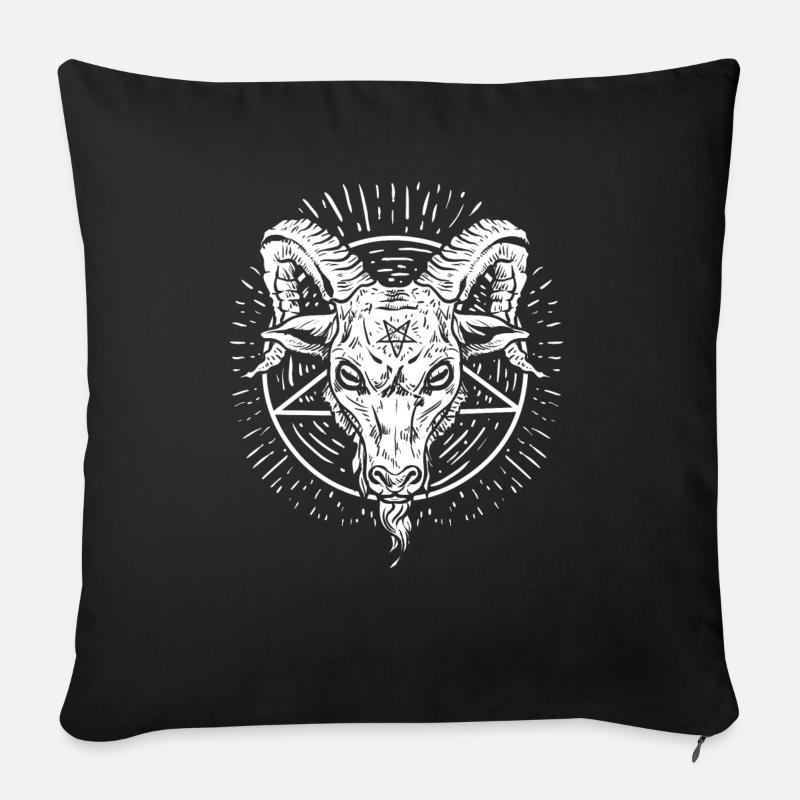 Baphomet Pentagram cadeau pour un - Housse de coussin décorative 45 x 45 cm - noir
