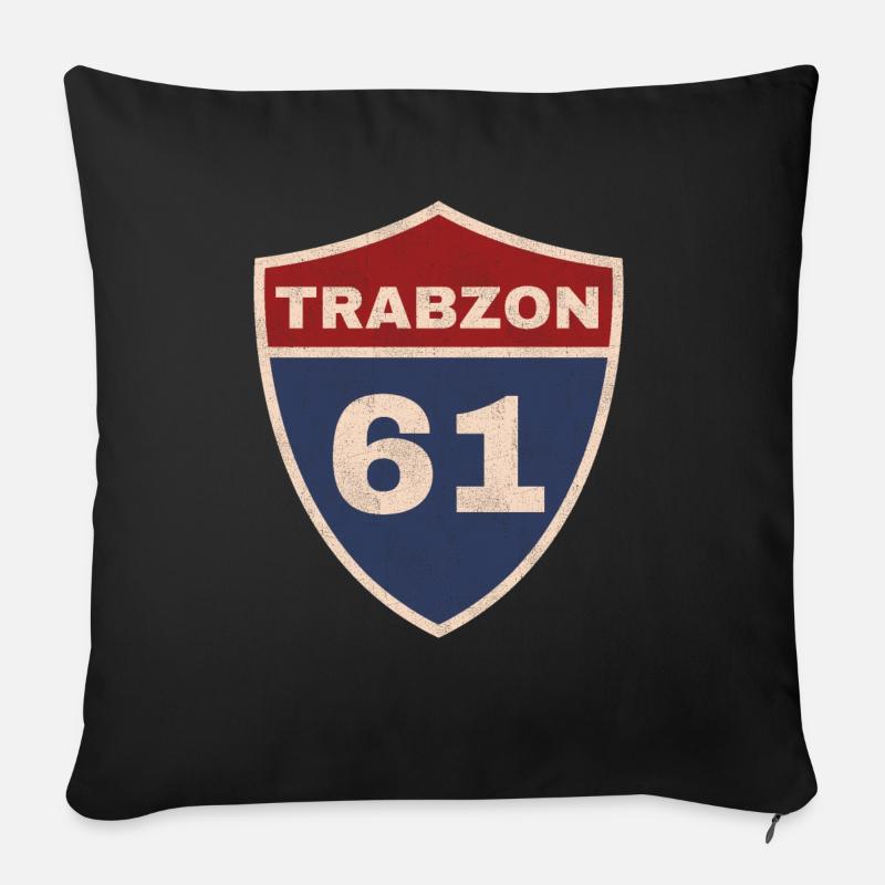 Trabzon - Sofakissenbezug 45 x 45 cm - Schwarz