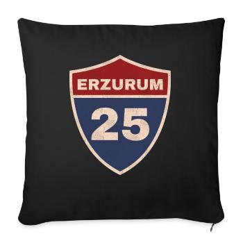 Erzurum - Housse de coussin décorative 45 x 45 cm - noir - Devant