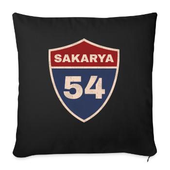 Sakarya - Sofa pillowcase 17,3'' x 17,3'' (45 x 45 cm) - black - Front