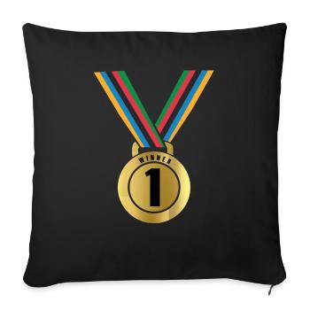 Winner - Sofa pillowcase 17,3'' x 17,3'' (45 x 45 cm) - black - Front