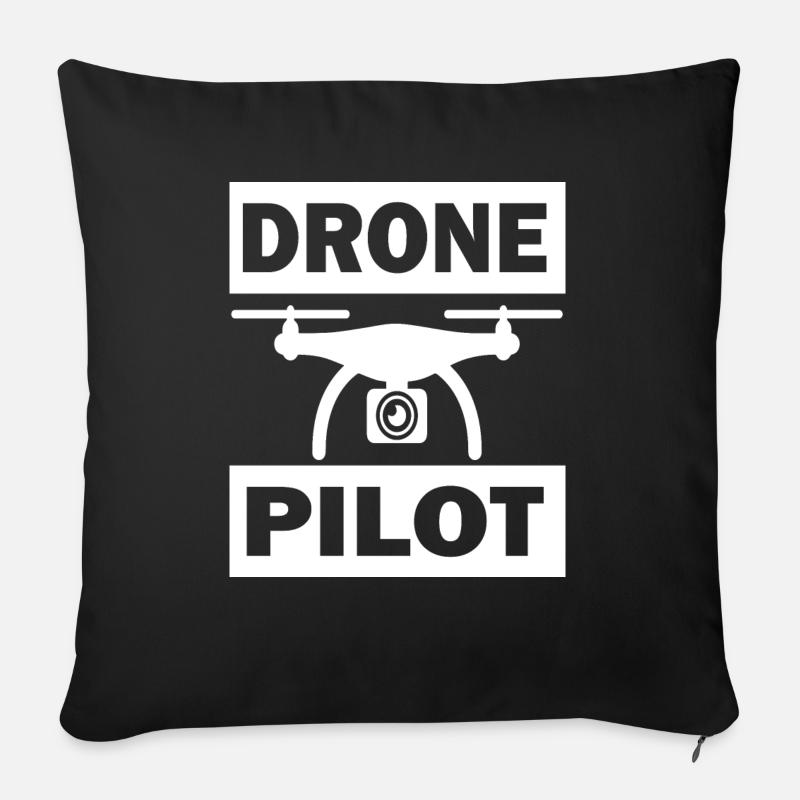 Drone FPV Drohnen - Sofakissenbezug 45 x 45 cm - Schwarz