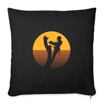 Funny Chainsaw Arborist Gift - Sofa pillowcase 17,3'' x 17,3'' (45 x 45 cm) - black - Front