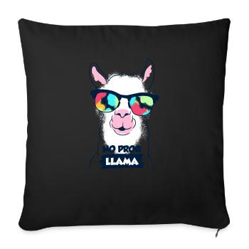Lama - Sofa pillowcase 17,3'' x 17,3'' (45 x 45 cm) - black - Front
