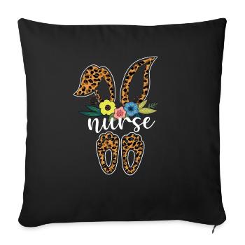 Pâques - Housse de coussin décorative 45 x 45 cm - noir - Devant