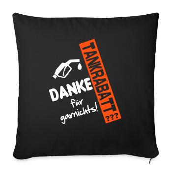 Tankrabatt Benzin Diesel Gold Benzinpreis - Sofakissenbezug 45 x 45 cm - Schwarz - Vorne