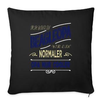 humor favorite dog friend funny saying - Sofa pillowcase 17,3'' x 17,3'' (45 x 45 cm) - black - Front
