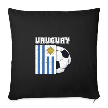 Uruguay football team flag gift - Sofa pillowcase 17,3'' x 17,3'' (45 x 45 cm) - black - Front