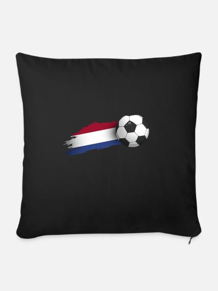 Niederlande Fußball Geschenk - Sofakissenbezug 45 x 45 cm - Schwarz