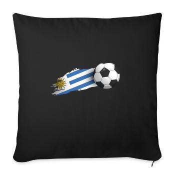 Uruguay football gift - Sofa pillowcase 17,3'' x 17,3'' (45 x 45 cm) - black - Front