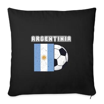 Argentina football team flag gift - Sofa pillowcase 17,3'' x 17,3'' (45 x 45 cm) - black - Front