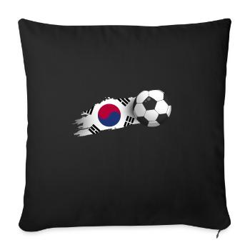 South Korea Football Gift - Sofa pillowcase 17,3'' x 17,3'' (45 x 45 cm) - black - Front