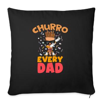 Churro Gift Mexico Nourriture - Housse de coussin décorative 45 x 45 cm - noir - Devant