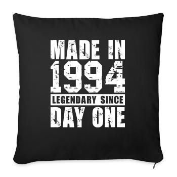 Fabriqué en 1994, légendaire depuis le premier jour - Housse de coussin décorative 45 x 45 cm - noir - Devant
