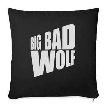 big bad wolf Zitat - Sofakissenbezug 45 x 45 cm - Schwarz - Vorne