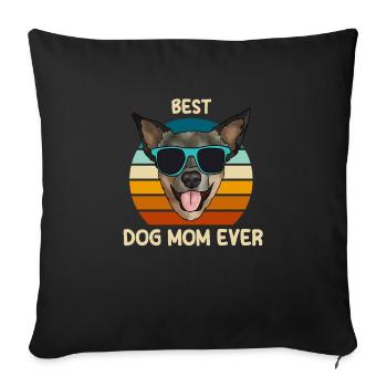 Bouvier australien - Housse de coussin décorative 45 x 45 cm - noir - Devant
