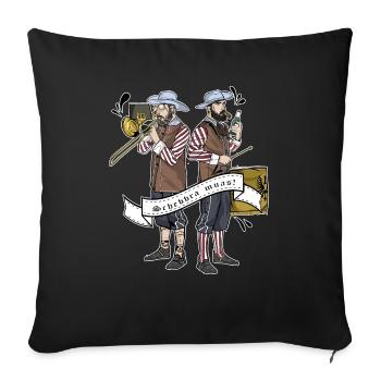 Boys' Band // Wind Band - Sofa pillowcase 17,3'' x 17,3'' (45 x 45 cm) - black - Front