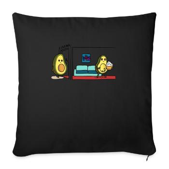 Avocado Kino - Sofakissenbezug 45 x 45 cm - Schwarz - Vorne