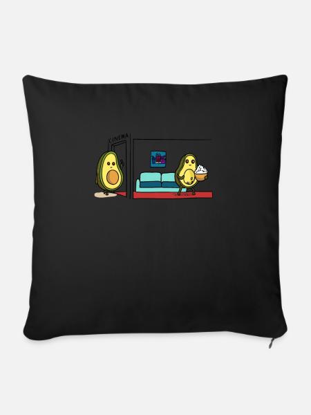 Avocado Kino - Sofakissenbezug 45 x 45 cm - Schwarz