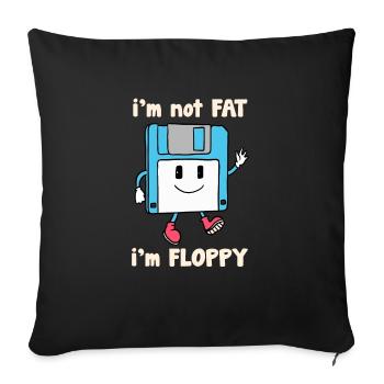 Floppy Disk Witz Joke - Sofa pillowcase 17,3'' x 17,3'' (45 x 45 cm) - black - Front