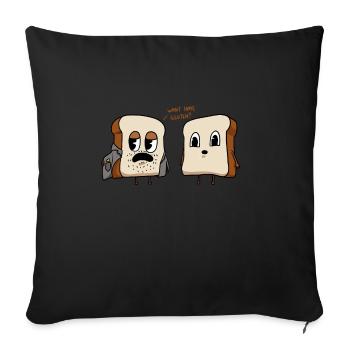 Gluten Bread - Sofa pillowcase 17,3'' x 17,3'' (45 x 45 cm) - black - Front