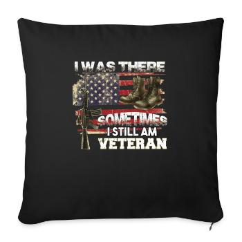 Vétéran du Vietnam - Housse de coussin décorative 45 x 45 cm - noir - Devant