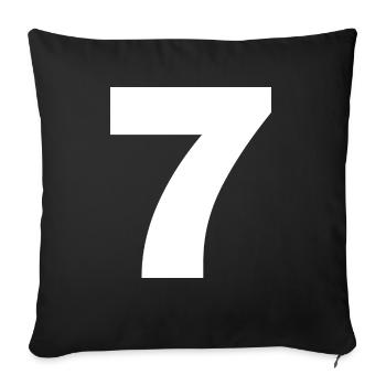 7 - Sofa pillowcase 17,3'' x 17,3'' (45 x 45 cm) - black - Front