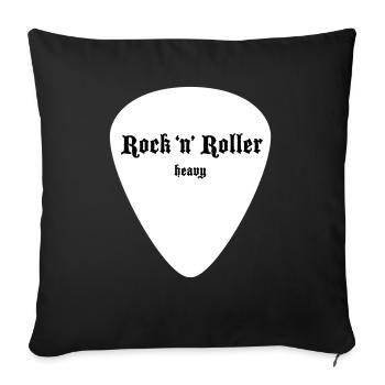 Plectre Grand Blanc - Housse de coussin décorative 45 x 45 cm - noir - Devant