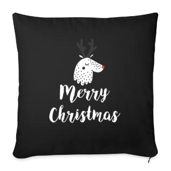 Merry Christmas - Sofa pillowcase 17,3'' x 17,3'' (45 x 45 cm) - black - Front