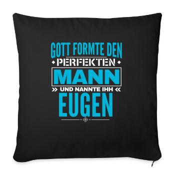 Eugen Name Design - Sofakissenbezug 45 x 45 cm - Schwarz - Vorne
